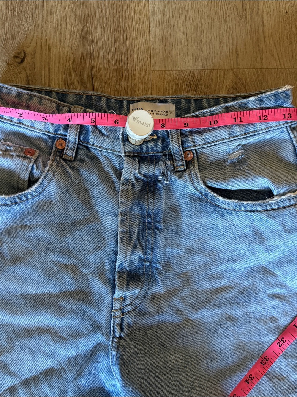 Zara Light Blue Straight cropped Jeans - Picture 5 of 8